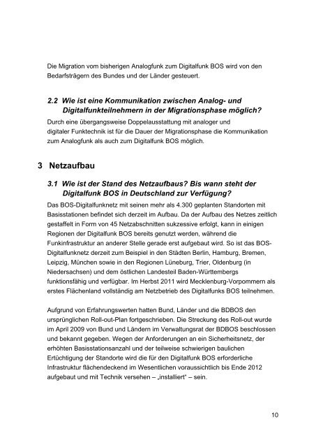 faq antworten auf häufig gestellte fragen im projekt digitalfunk bos ...