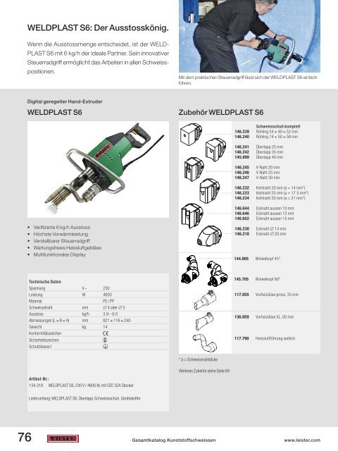 Prospekt Apparatebau - Leister