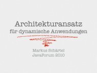 für dynamische Anwendungen - Java Forum Stuttgart