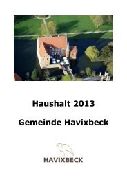 Haushaltsplan 2013 - Havixbeck