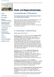 Kommentierte Bibliografie “Stadt- und Regionalsoziologie”