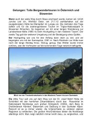 Gelungen: Tolle Bergwandertouren in Österreich und Slowenien