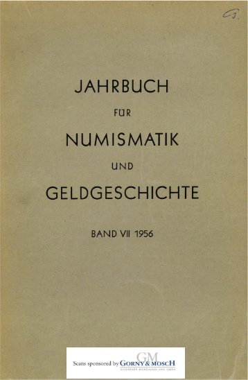 1956 Band VII - Bayerische Numismatische Gesellschaft
