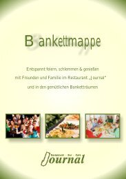 Bankettmappe 2013 - Restaurant in Potsdam – Das Journal