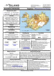 Ausführliche Reisebeschreibung - ISLAND Erlebnisreisen