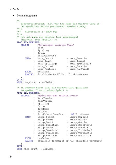 Data Step oder PROC SQL – Was soll ich nehmen? 1 ... - SAS-Wiki