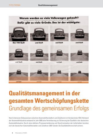 Qualitätsmanagement in der gesamten ... - VDA-QMC