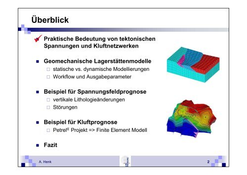 Geomechanische Lagerstättenmodelle Lagerstättenmodelle – - LIAG