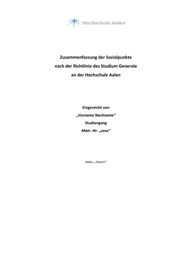 Muster_Zusammenfassung (deutsch) - Hochschule Aalen