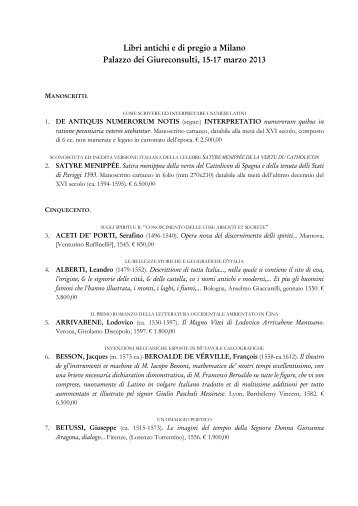 Lista Milano.pdf - Libreriagovi.com