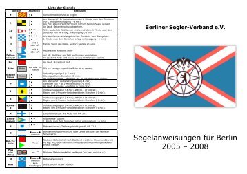 Segelanweisung Berlin (PDF vom BSV) - Berliner Segler-Verband eV