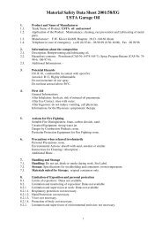 Material Safety Data Sheet 2001/58/EG USTA Garage Oil - Ballistol