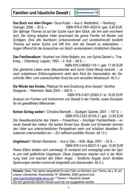 Literaturliste als pdf - Pädagogisches Institut der EKvW