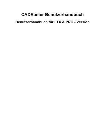 CADRaster Benutzerhandbuch - Tessel Systems