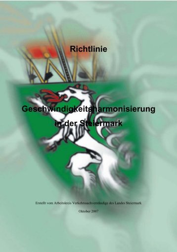 Richtlinie Geschwindigkeitsharmonisierung in der Steiermark
