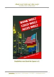 Bank Weg Geld Weg Alles Weg Empfohlen Vom Bund Der Sparer