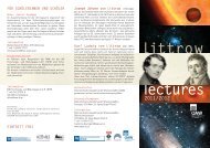 Ankündigung und Programm der Littrow Lectures