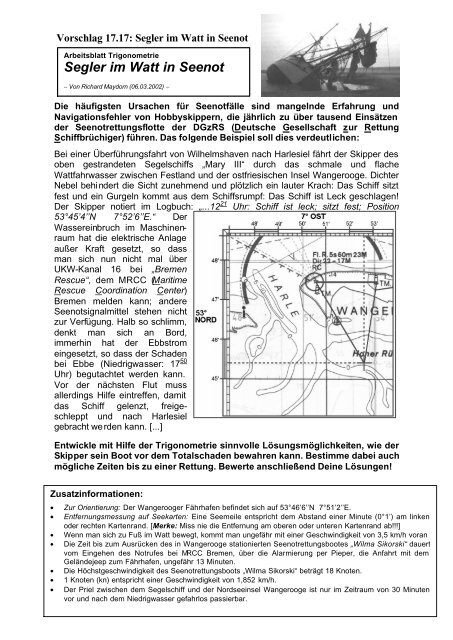 Materialien zum Modellversuch: Vorschläge und Anregungen zu einer