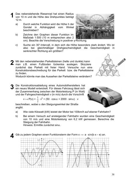 Materialien zum Modellversuch: Vorschläge und Anregungen zu einer