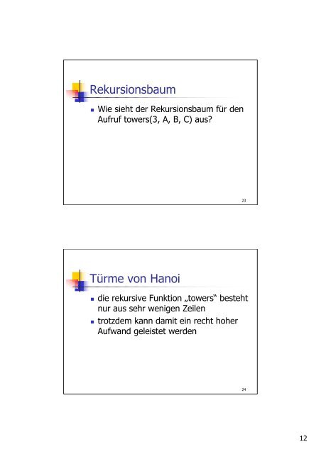 Algorithmen und Datenstrukturen Elementare Datenstrukturen