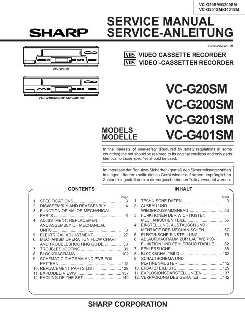 VC-G20SM VC-G200SM VC-G201SM VC-G401SM - Cenatel