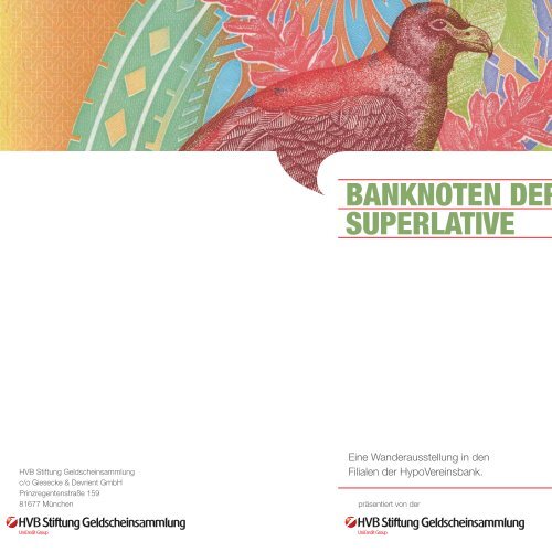 BANKNOTEN DER SUPERLATIVE - Geschichte - HypoVereinsbank