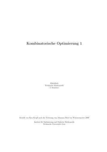 Kombinatorische Optimierung 1