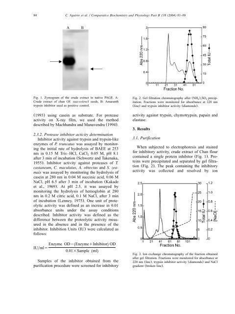 A novel 8.7 kDa protease inhibitor from chan seeds (Hyptis ... - UAM