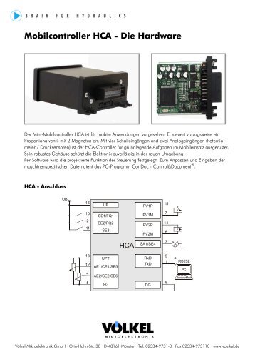 Mobilcontroller HCA - Die Hardware - suffel hydraulik