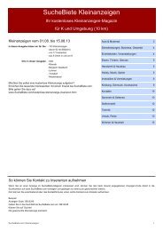 SucheBiete Kleinanzeigenzeitung K - Kostenlose Kleinanzeigen