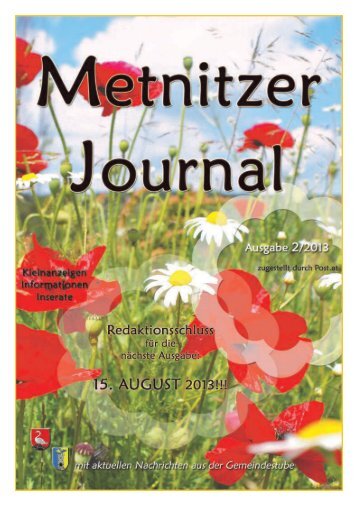 Ausgabe 2 2013 - Marktgemeinde Metnitz