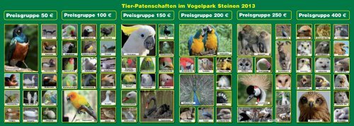 Zum Tierpatenflyer 2013 (PDF) - Vogelpark Steinen