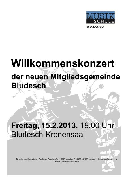 Willkommenskonzert Bludesch.pdf - Musikschule Walgau