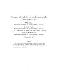 Feynman integrals for a class of exponentially growing potentials