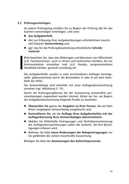 Praktische Hinweise zur Durchführung der schriftlichen ... - IMPP