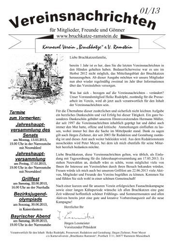 VN 1/13 - Karnevalverein Bruchkatze Ramstein e.V.