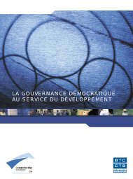 la gouvernance démocratique au service du développement - BTC