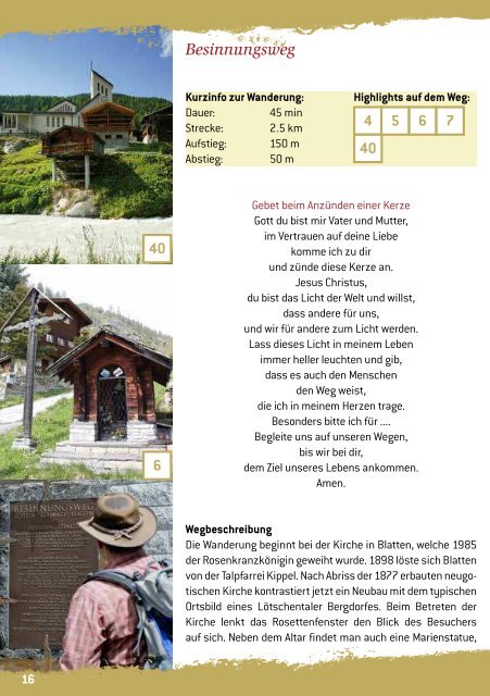 Wandern - Pilgern - Wallfahren im Lötschental - Lötschental Tourismus