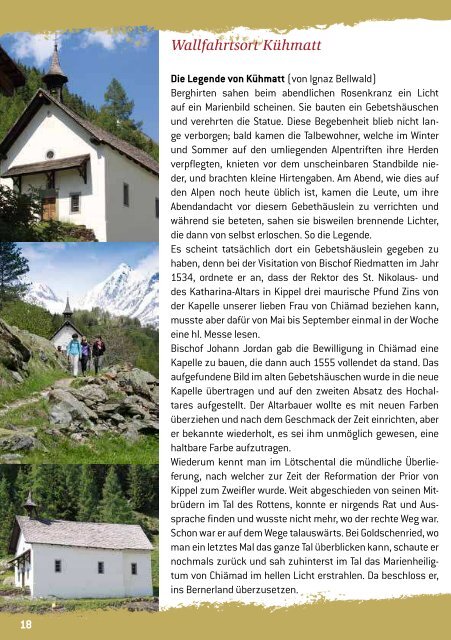 Wandern - Pilgern - Wallfahren im Lötschental - Lötschental Tourismus