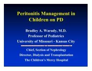 Peritonitis Management in Children on PD Peritonitis Management ...