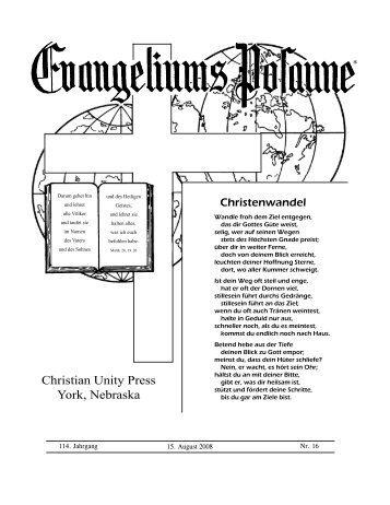 Christian Unity Press York, Nebraska - Gemeinde Gottes