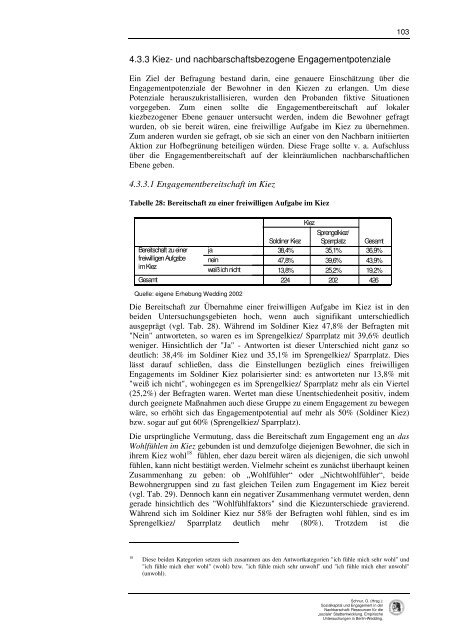 Sozialkapital und Bürgerengagement in der Nachbarschaft