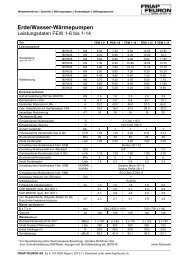 Leistungsdaten FEW - Friap AG