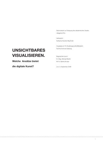 Unsichtbares VisUalisieren. - Katharina Mayrhofer