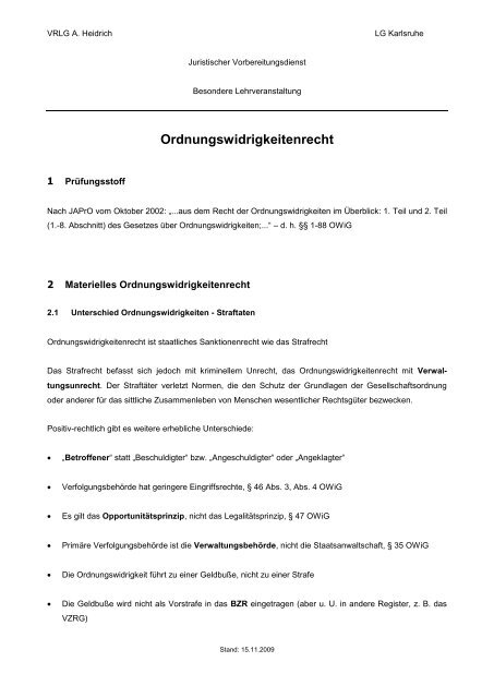 Ordnungswidrigkeitenrecht