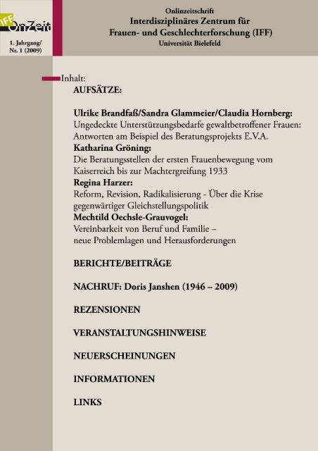 IFFOnZeit Nr.1, 2009