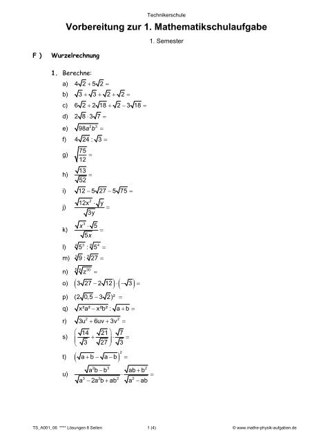 TS_A001_06 - Mathe-Physik-Aufgaben