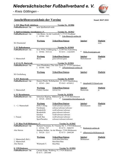 Niedersächsischer Fußballverband e. V. - Kreis Göttingen