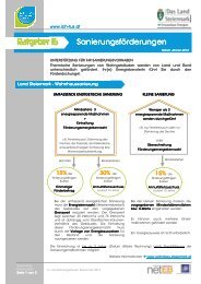 Sanierungsförderungen - Netzwerk Energieberatung Steiermark