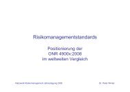 Risikomanagementstandards - Netzwerk Risikomanagement